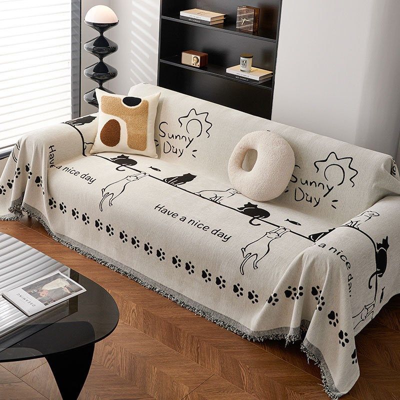 沙发巾雪b尼尔四季通用轻奢高级感沙发垫防猫抓全铺盖万能全包高,居家布艺,沙发垫,淘宝优惠券,粉丝福利购,淘宝优惠卷