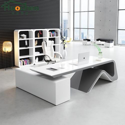 现时尚台老板桌LB120总裁经理桌D主代管桌简约桌大班创意烤漆白色