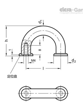 Elesa+Ganter伊莉莎冈特 GN 224.5T 不锈钢指扣手柄