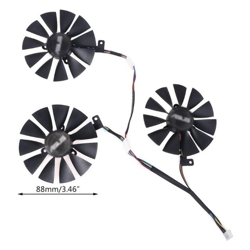 New 88mm T129215SH DC 12V 0.z30AMP GPU Cooling Fan For -ASUS