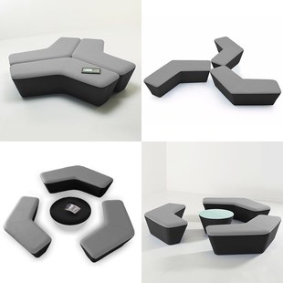 会客区沙发接待区沙发办公沙发签约区沙发座谈U区沙发商场沙发