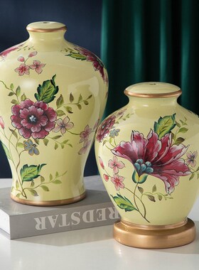 美式乡村田园系列陶瓷w台灯灯体客厅卧室床头照明灯体