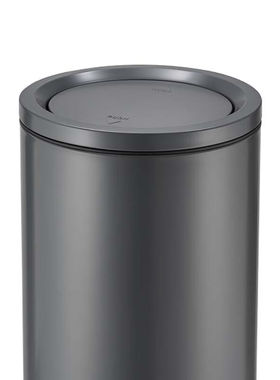 南GPX-110Ek水泥灰色港式翻盖垃圾桶防指纹不锈钢垃圾桶商用户外