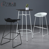 现货速发吧台椅子简约吧台凳家用高脚凳J铁艺高椅子金属酒吧前台