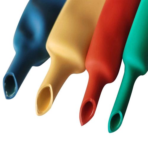 绝缘套管黄色双防水电r线电工带彩色护套线束璧热缩管加厚胶