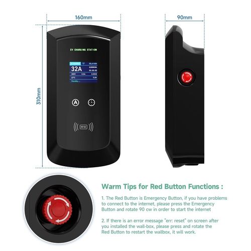 欧标充电桩新能源电动汽车交流充电桩智能家用商用3R2A22kw充电桩