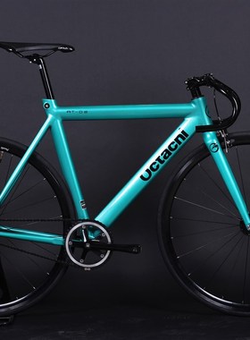 @自行车固定齿轮八霸At-02标准框架.完整车绿色