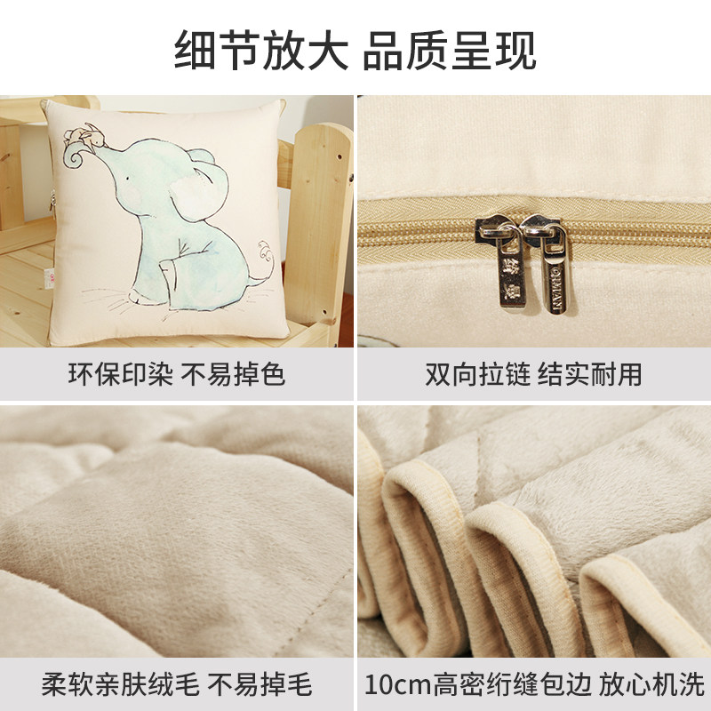 冬季加厚抱枕被子两用办公室毯子BB腰靠垫靠枕头被折叠汽车用午睡