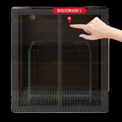 制工业风鱼缸架不锈钢鱼缸底座长120/JJ80水簇箱铁艺玻璃门底柜