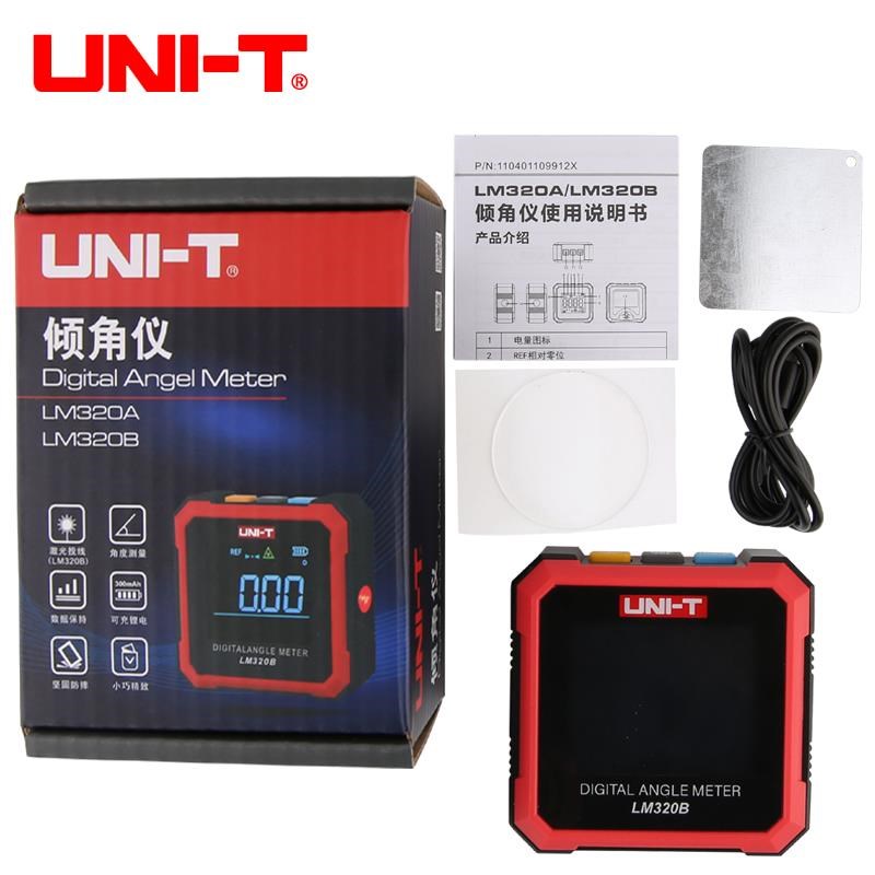 优利德LM320A高精度数显激w光倾角仪LM320B工程双面磁性安装水平