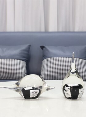 欧式创意琉璃水滴摆件电视v柜玄关客厅办公室样板间家居轻奢装饰