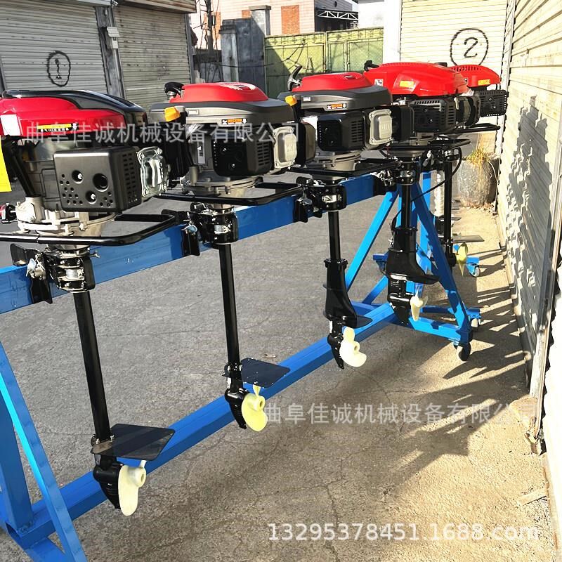 经济实用铁船带倒l挡舷外机 四冲程大马力汽油船外机推进器