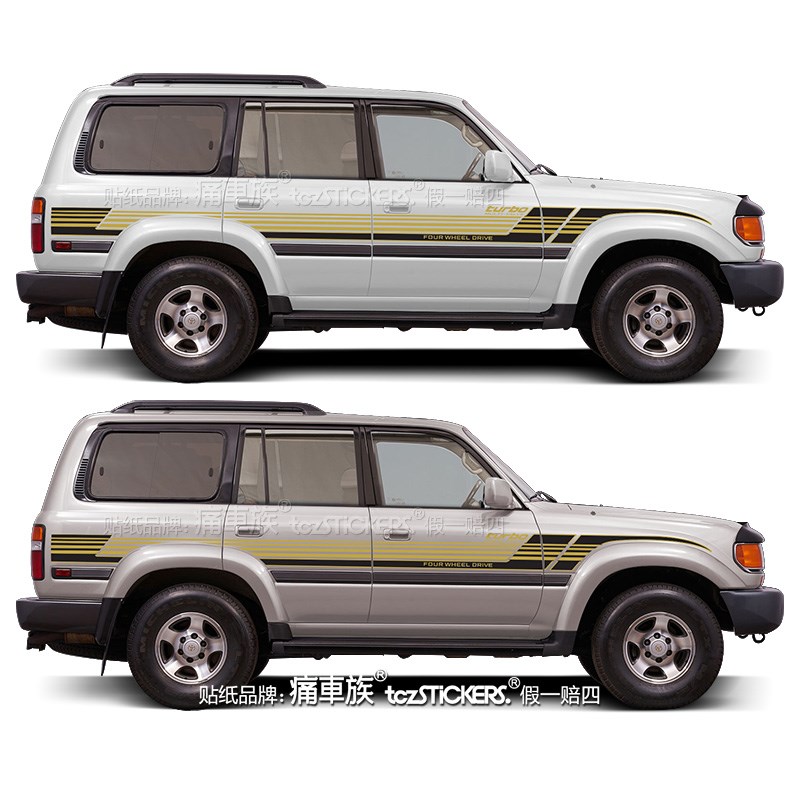 适用于丰田1994-1997 LAND CRUISER 80M LC80汽车贴纸车贴拉花彩
