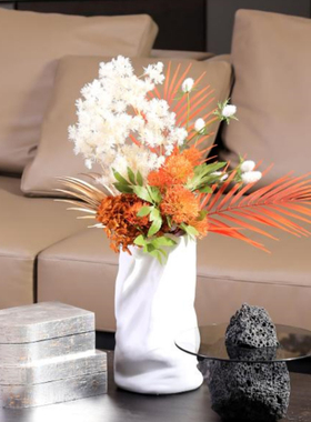 现代简约轻奢陶i瓷花器仿真花艺组合摆件样板间客厅茶几玄关装饰