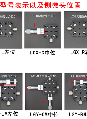 X轴微调平台LGX30-L/C/R/LGX40-L/C/R/LGX60-RC/L/R滚珠型位移滑