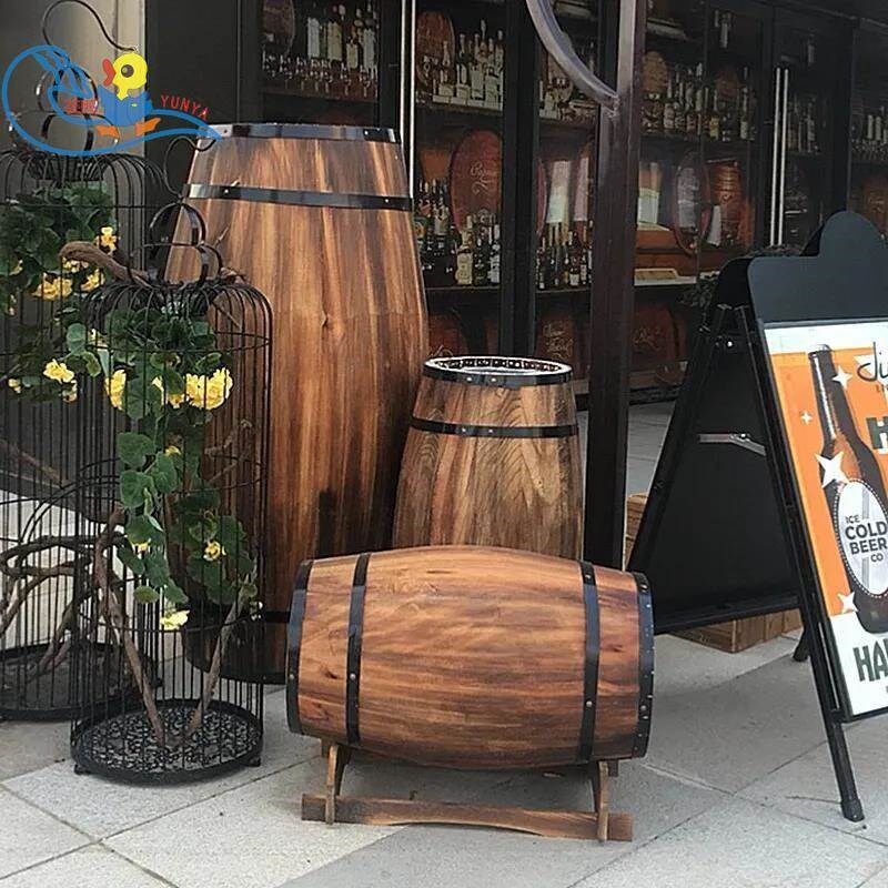 酒桶装饰橡木桶摆件道具红酒桶摄影木质婚庆酒窖T实木酒庄橱窗陈