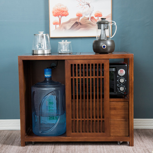 极速新中式烧茶i柜烧水壶一体泡茶台储茶柜架置物架客厅小茶柜子