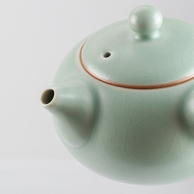 汝窑开片可养泡茶壶家用日式侧把壶陶瓷茶壶简约R专用单壶功夫茶,餐饮具,茶壶,淘宝优惠券,粉丝福利购,淘宝优惠卷