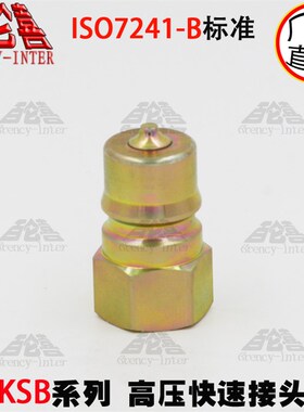 高压液压油压双自封快装快插快速接头 ISIO7241-B碳钢 NPT2