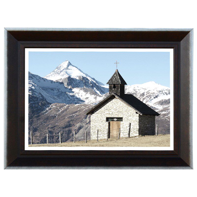 美式实木画框外框装裱挂墙创s意16 20 24寸8K4K复古相框定制大相