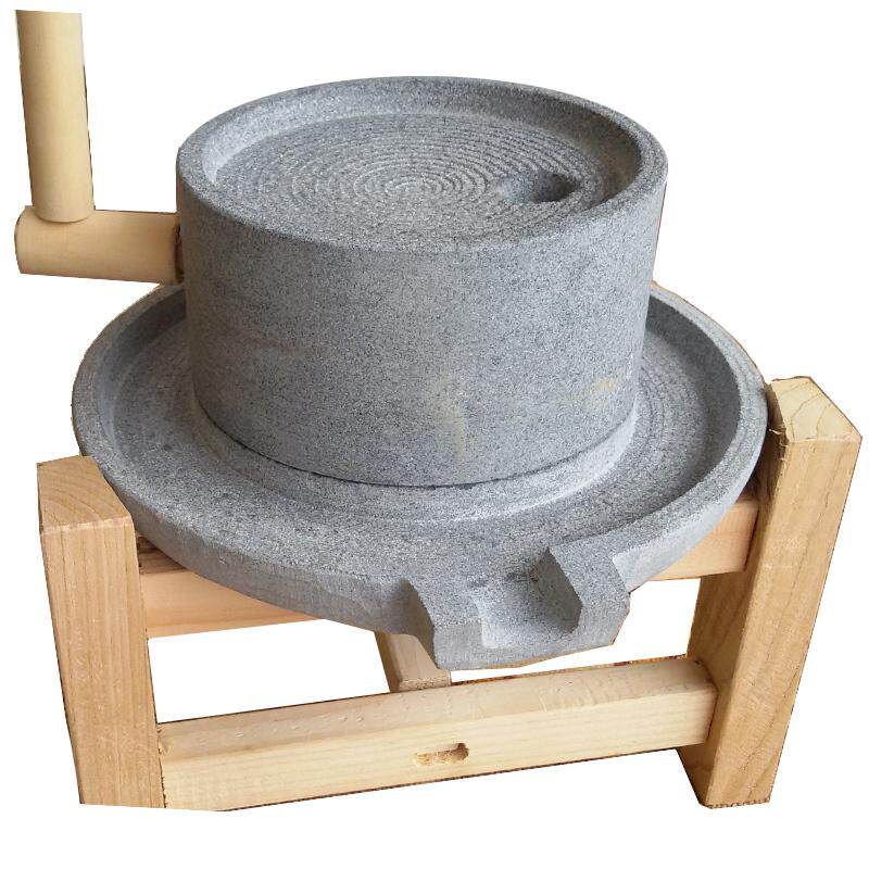 传统手工安庆石磨豆浆机米粉寄迷你家居风水摆件245X寸石磨手推磨