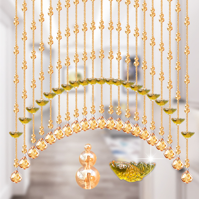 门对门水晶珠帘门帘隔断帘玄关餐客厅卫生间屏风装饰W挂帘子免打