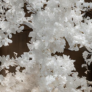 不锈钢室内艺术白色铁树售楼处大型景观酒店艺R术落地装置大摆件