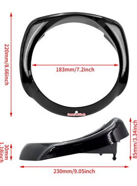 摩托车改装配件适用于哈雷旅行者7寸大灯帽檐LEDW转向灯辅助灯