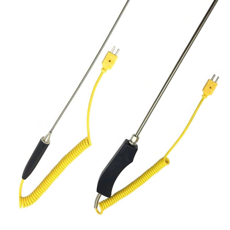 手持式铠装热电偶WRNK-187x/104M 大手柄热电偶 铝水温炉专用