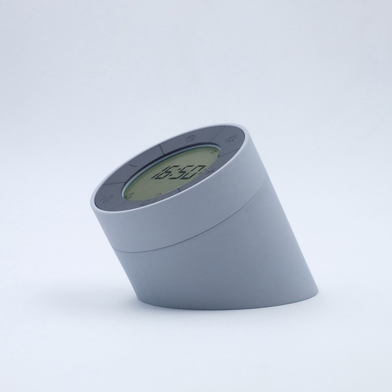 创意 HBK闹钟翻l转夜灯 led儿童充电北欧多功能实用无极调光小闹