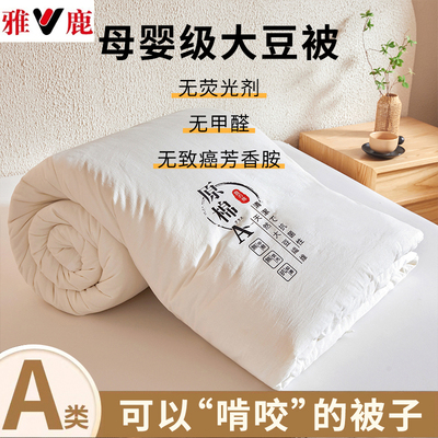 雅鹿新款丨原棉大豆纤维被子加厚