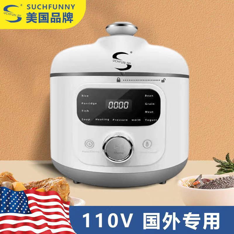110v伏压力锅预约多功能美国加拿大英国家用迷你电子锅出口小家电