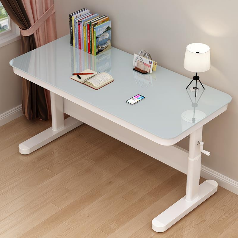 包邮环保手摇儿童学习桌电脑桌书桌钢化玻璃桌小学生写字桌升降桌