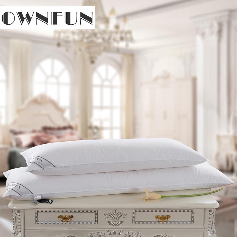 OWNFUN双人羽绒枕芯鹅绒羽毛长枕头情侣枕全身体等长枕头大抱睡枕