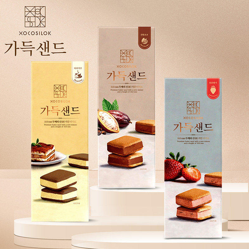 韩国进口COLOMBIN XOCOSILOK草莓夹心饼干提拉米苏饼干迪拜巧克力