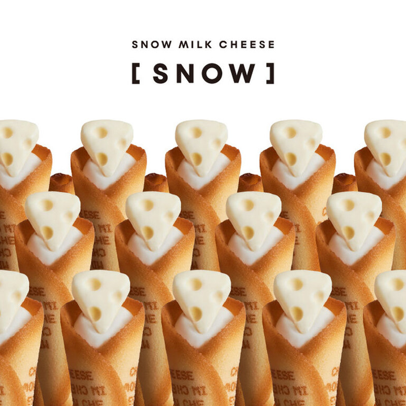 现货日本北海道snows milk cheese 牛乳夹心芝士卷饼干礼盒进口
