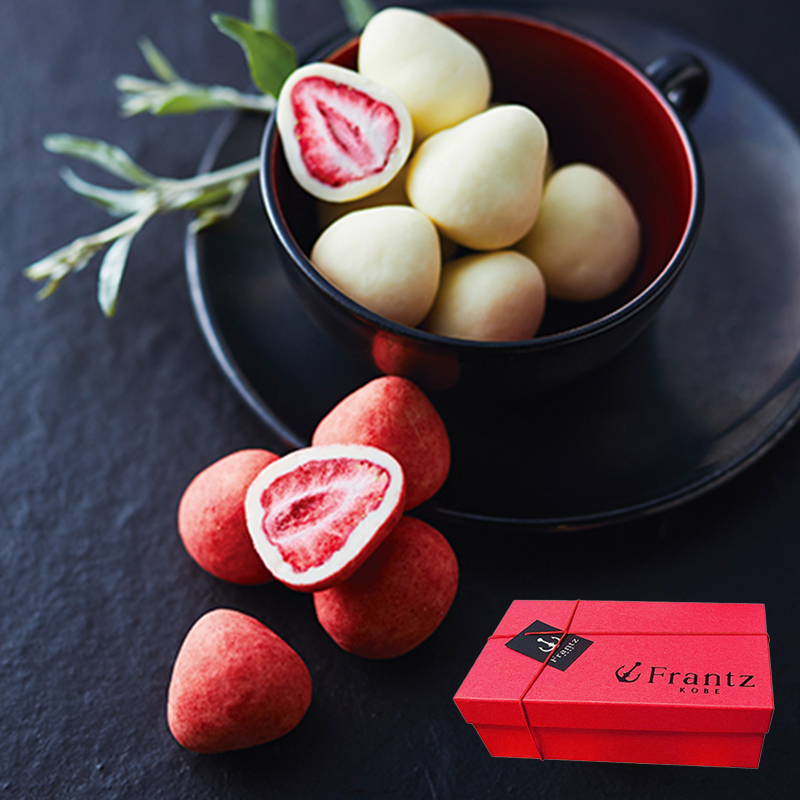 现货日本frantz神户天空莓草莓抹茶松露夹心巧克力伴手礼盒零食