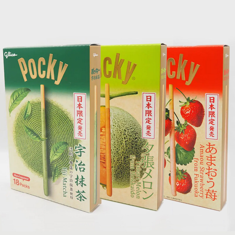 日本限定格力高百奇pocky巨型宇治抹茶巧克力曲奇饼干棒进口零食