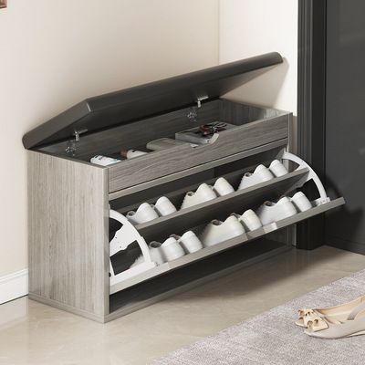 家用门口换鞋凳意式可坐鞋架入户翻斗鞋柜坐凳一体进门储物穿鞋凳
