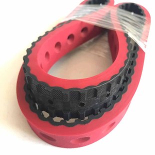 供应橡胶加红胶同步带打孔 300H 齿面磨槽300L25