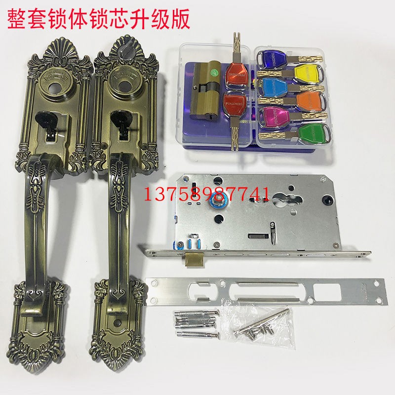 青古铜拉手老式罗普斯q金不锈钢大门锁铝合金机械把手整套锁体锁