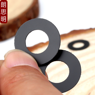 黑色石墨尼龙垫片绝缘耐磨平垫圆形硬塑料超薄垫圈M3/M4/M5/M6/M8