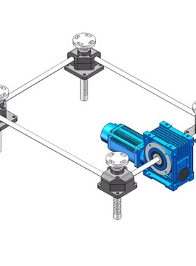 sp900F齿轮齿条同步升降器气缸电动手摇丝杆升降气缸同步提升平台
