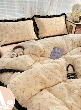 A类新款全棉四件套纯棉被套床单被罩床笠床上用品学生宿舍三件套4