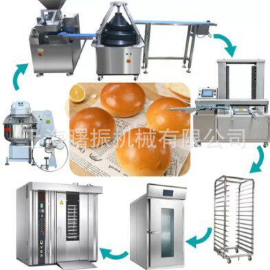 汉堡胚生产流水线 连续面团分块滚圆机 烘焙设备 圆面包成型设备