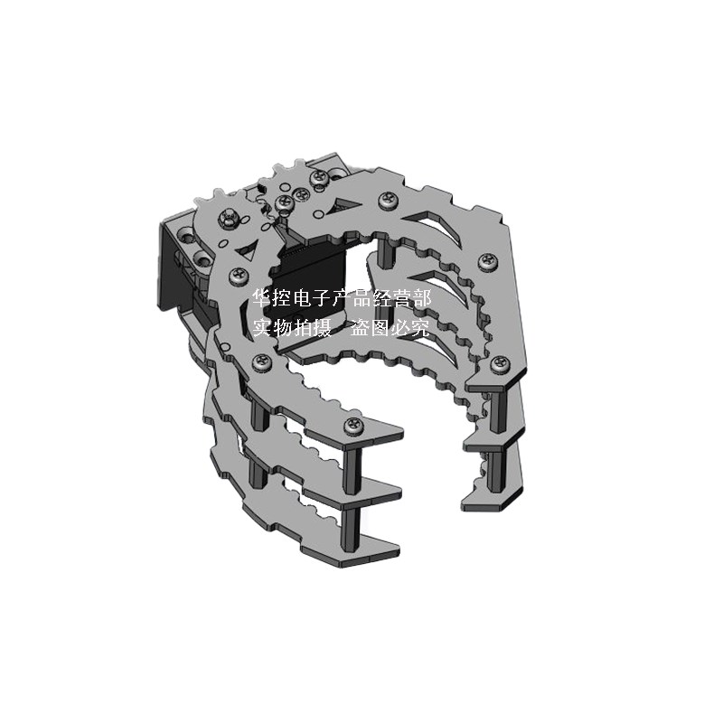 机械夹具模型图 机械抓手图纸大口径夹持器资料 机械抓手3D模型图