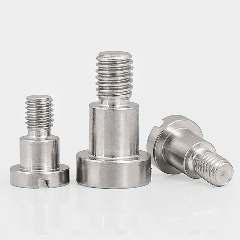 M2-M10 304不锈钢塞打螺丝一字轴位I螺丝带肩圆柱轴位螺钉限位螺