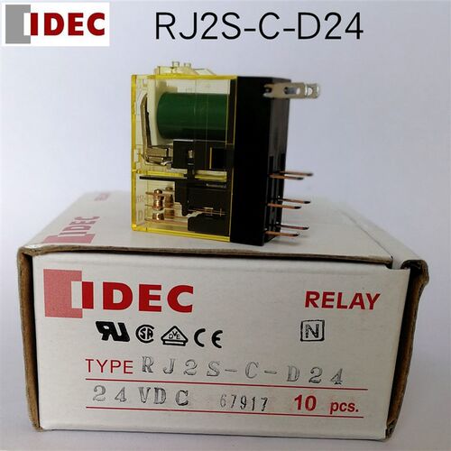 爱德克全新超薄电磁小型中间继电器RJ2S-CL-D24直流 底座SJ2S-05B