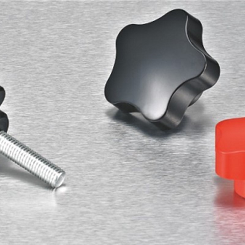 供应机床附件 M10*50胶木梅花五星把手电木绣架手柄摇臂旋钮螺母