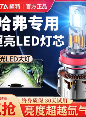 适用哈弗h6哈佛h2远光h3近光m6一体h5大狗led大灯国潮版激光灯泡